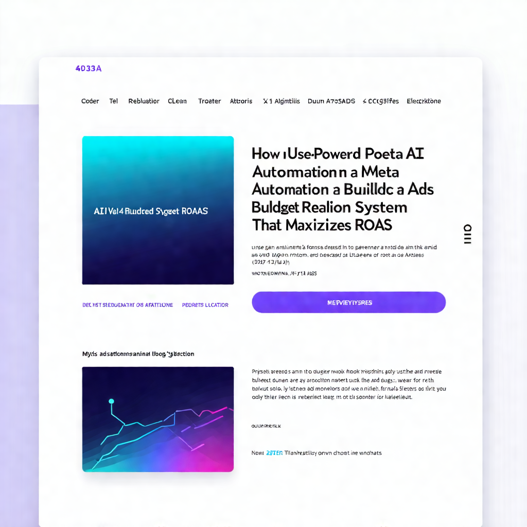 AI Budget Reallocation for Meta Ads ROAS